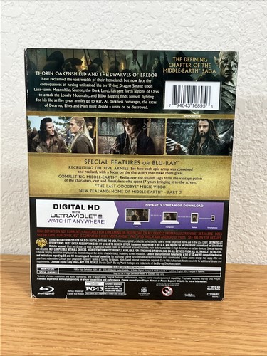 Hobbit: Battle of Five Armies (Blu-ray/DVD/Digital, 2015) with Slipcover SEALED! - Picture 6 of 15