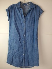 Old Navy Womens Button Front Denim Dress XS Knee Length Blue GUC