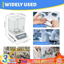 Electronic Analytical Balance 0.1 mg 120x0.0001 g Lab, Digital Precision Scale