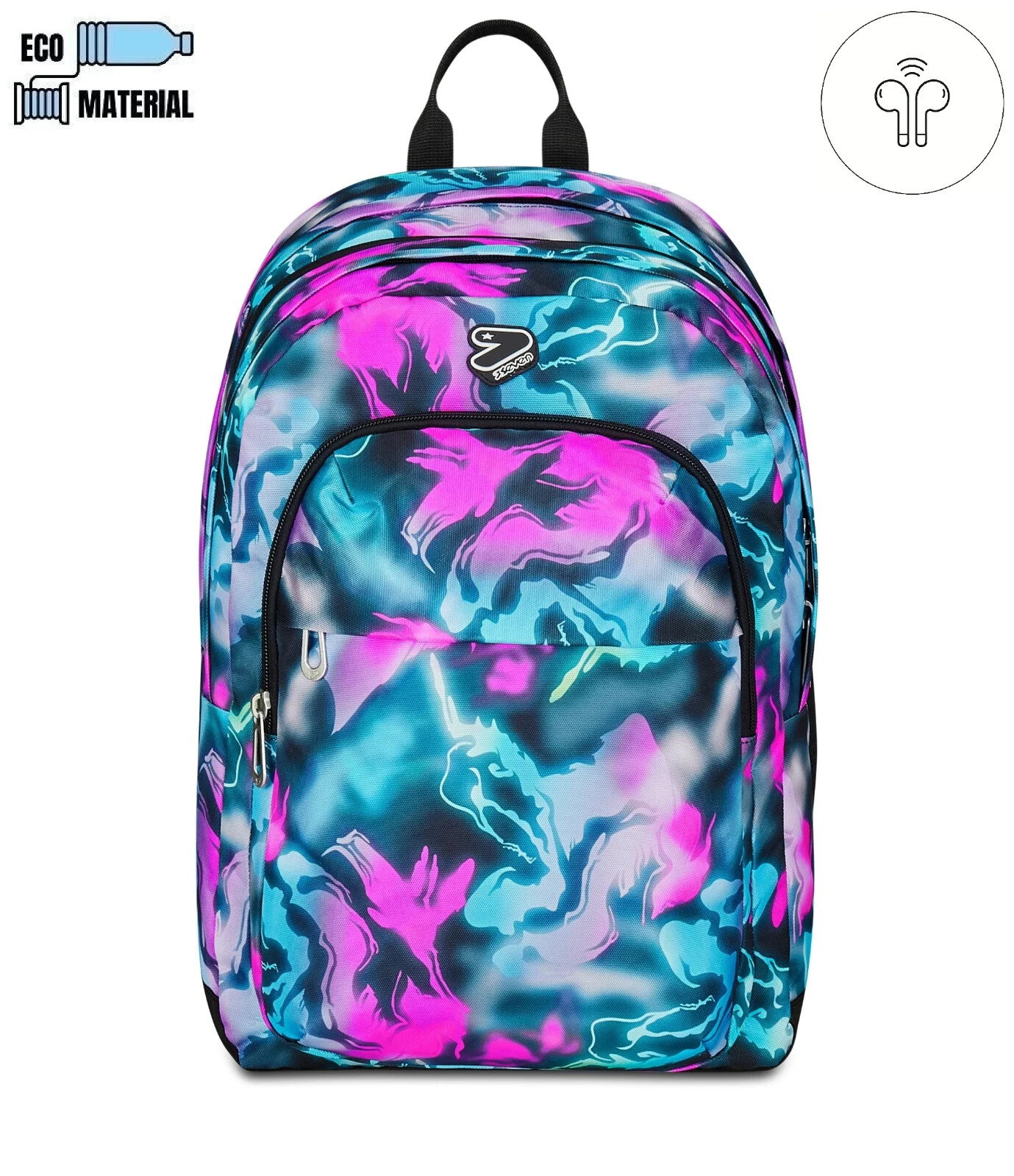 SEVEN ZAINO PRO XXL EARPHONES WIRELESS SCUOLA 2025 MODELLO DETACH