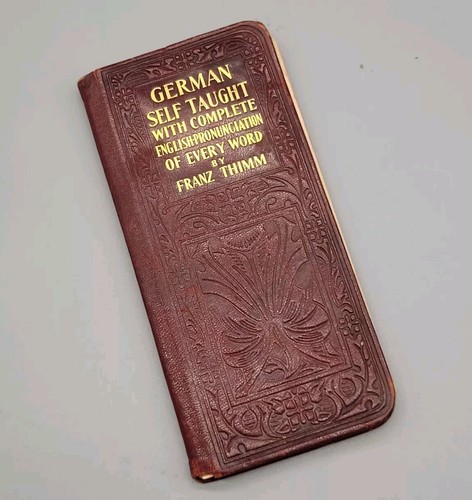 Antique 1902 German Self Taught Vest Pocket Book Thimm w/ Previous Owners Notes - 第 1/9 張圖片