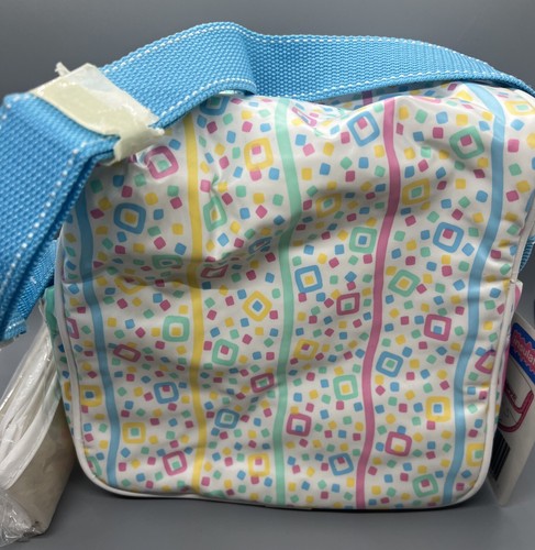Vintage 90s Evenflo Multicolor Diaper Bag with Changing Pad Mess Bag Pockets - Picture 3 of 8