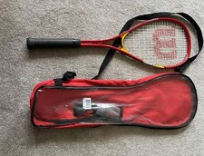 Wilson Hyper Team 300 Squash Racket & Cover Hardly Used Red & Yellow Ex Con