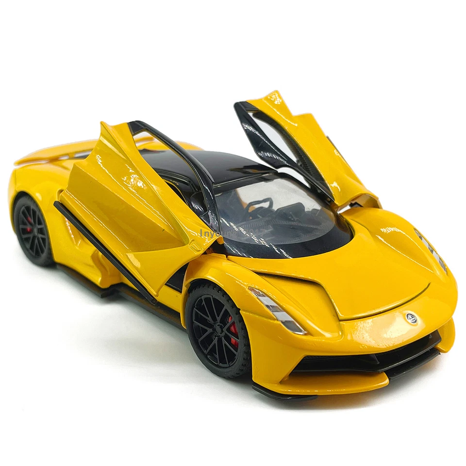 2020 Lotus Evija Model Car 1:32 Diecast Toy Cars Metal Die-cast Vehicle Orange - Image 3 of 4