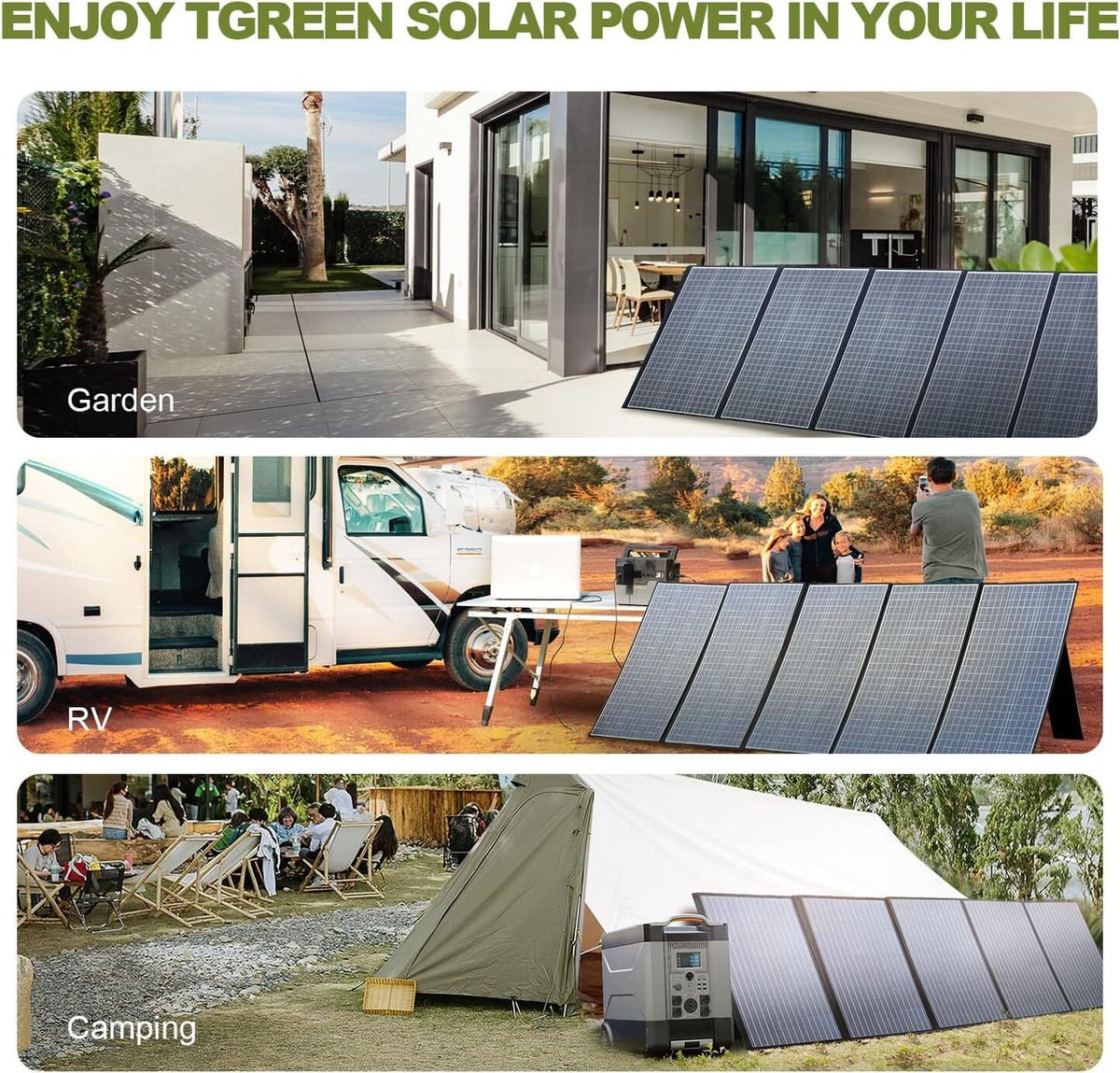 ALLPOWERS SP037 400W Foldable Solar Panel - Portable, Waterproof, For Power Stations, Off-Grid Camping, Emergency Backup