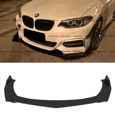 For BMW 118i 120i 128i Series Front Bumper Lip Spoiler Splitter Glossy Black
