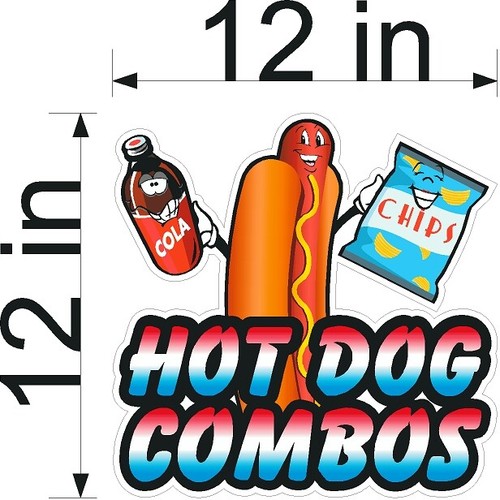 HOT DOG COMBOS VINYL DECAL (CHOOSE A SIZE)  - Picture 2 of 7