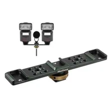 Cold Shoe Mount Triple Mount Extension Bar Hot Shoe Adapter for Camera Flash