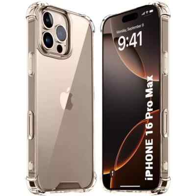 Clear Case für iPhone 16 15 14 Pro Max Plus 13 12 11 SE Stoßfest Handyhülle