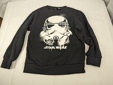 Star Wars Long Sleeve Sweater Black Boys Size Medium Storm Trooper Design