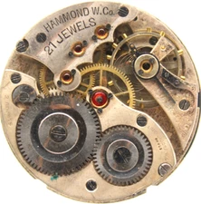 LANGENDORF HAMMOND RAILROAD POCKET WATCH MOVEMENT SWISS MADE 21j 42.7mm (KS3)