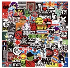 Classic Rock Stickers 50pk Mixed Rock Band Music Themed Stickers FREE SHIPPING