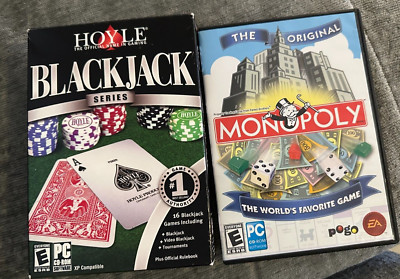 Hoyle Blackjack Series Pc Game, Original Monopoly PC Game Rated E CD Rom