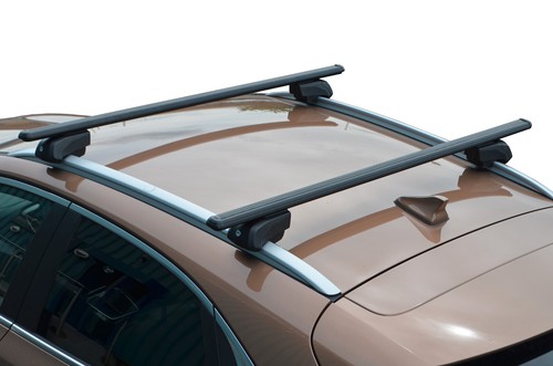 Black Cross Bars For Roof Rails To Fit Ford Mondeo V Estate 2015+ 75KG Lockable - Picture 8 of 9