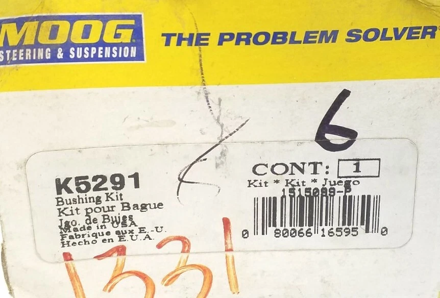 K5291 Moog 架和小齿轮安装衬套免运费退货 — 第 2/4 张图片