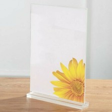 2 X Acryl T Display Ständer Werbung Menu Poster Prospekt Plexiglas Halter
