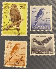 Burma stamps used x4