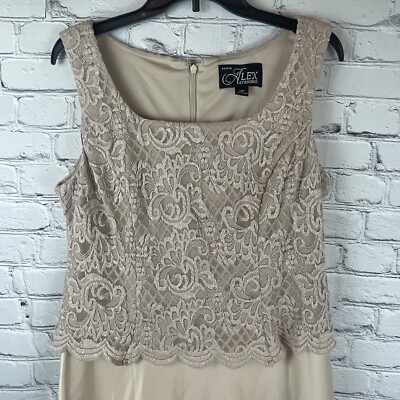 Alex Evenings Women's Size 12 Petite Dress Wedding Mother of the Bride Tan Beige | eBay Alex Evenings Women's Size 12 Petite Dress Wedding Mother of the Bride Tan Beige | eBay