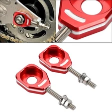 2PCS Rear Chain Adjuster Tensioner Billet Aluminum For HONDA CRF110F 2013-2023