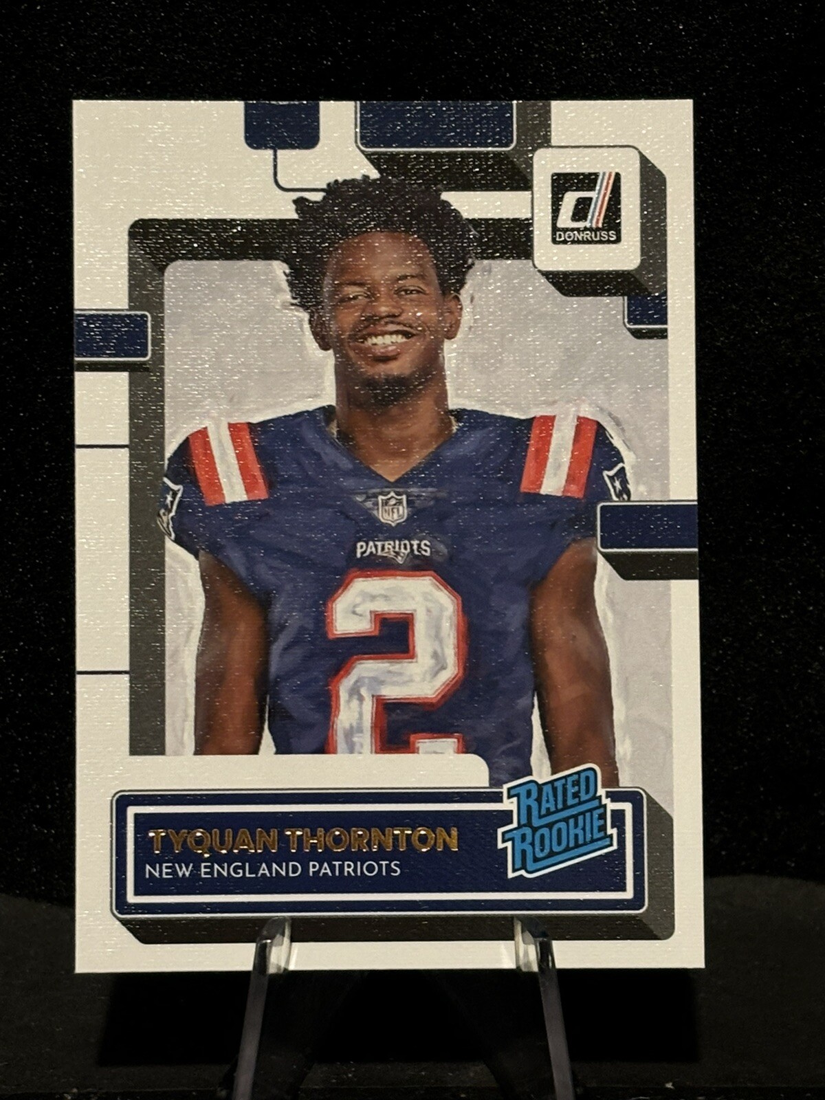 Tyquan Thornton 2022 Donruss Football Portrait Rated Rookie Patriots