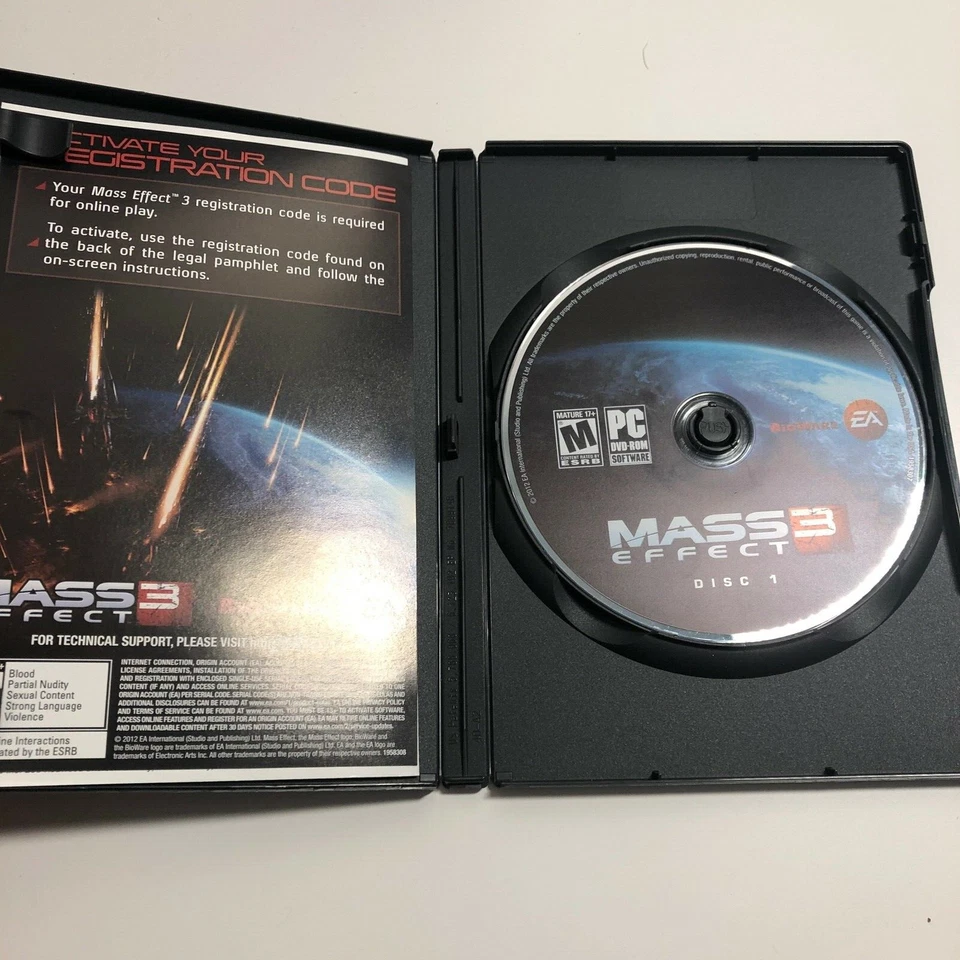Mass Effect 3 PC DVD-ROM, Complete, VG  - Image 2 of 2
