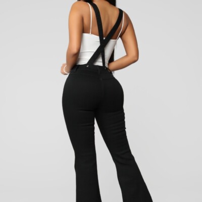 Women Denim Slim-fit Jeans Overalls 