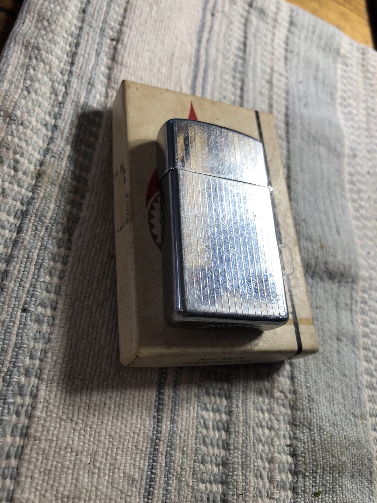 Vintage Zippo Slim Lighter No. 1610 High Polish Finish In Original Box eBay