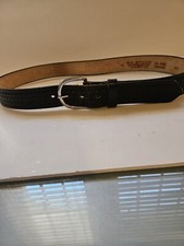 R.G. Bullco Full Grain Cowhide Basketweave Black Belt Men Size 40 Made in USA