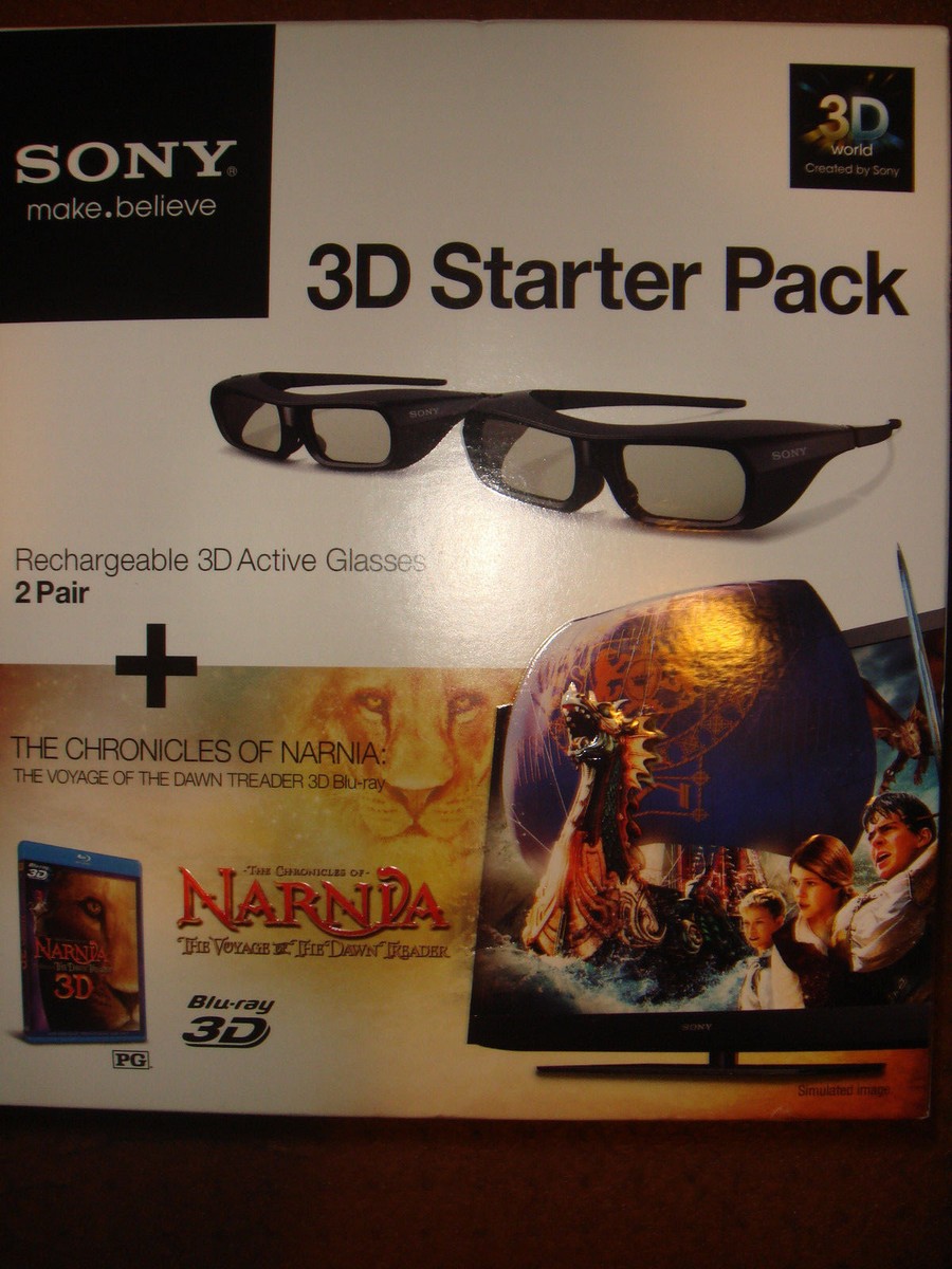 SONY トランスミッター、3Ｄメガネ　Blu-rayセット Sony 3D Glasses Bundle Starter kit /Narnia Blu-Ray disc