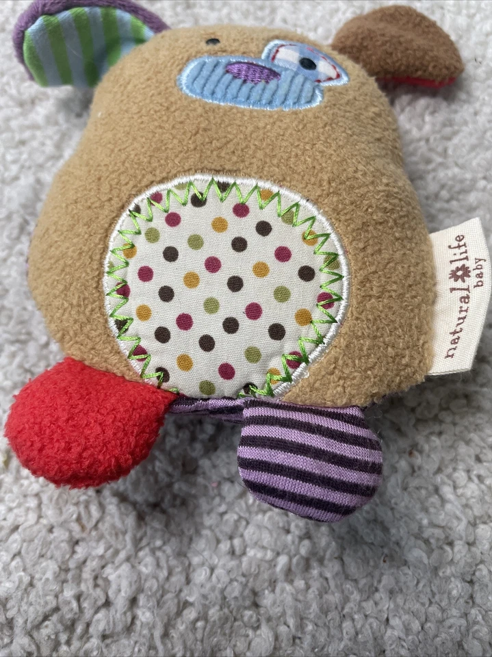 Плюшевая погремушка детское животное Mary Meyer Natural Life щенок You Are Loved 6 дюймов - Изображение 3 из 4