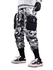 Niepce Techwear Grey Camo Pants Cyberpunk Tactical Streetwear Style Jogger Cargo
