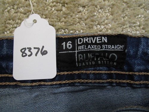 Buffalo David Bitton Jeans Boys 16 Blue Straight Youth Pants 28x29 Dark Wash - Picture 8 of 8
