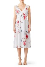 ASTR the Label Floral Milani Dress, size L, Ice Blue Multicolor Floral