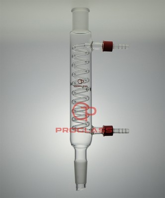 Lab Coilded Condenser With Removable Hose Connections,14/20 Joints