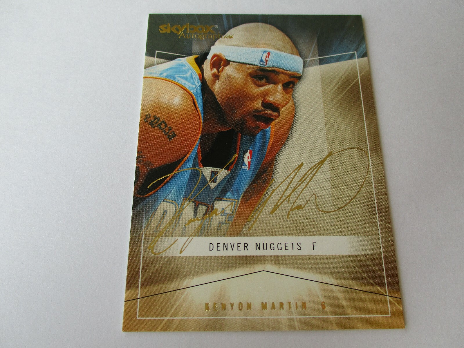 2004-05 Skybox Autographics Kenyon Martin Card #50 Serial #117/150