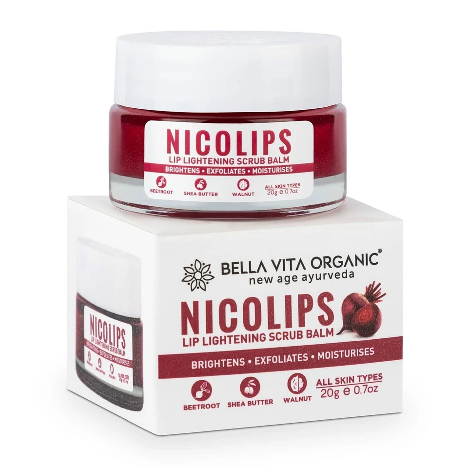 NicoLips Lip Scrub Balm Lightening Brightening Dark/Smoker Lips 20g - Image 2 of 4