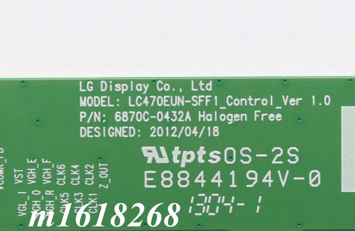 Original T-con board 6870C-0432A LG Display LG LC470EUN
