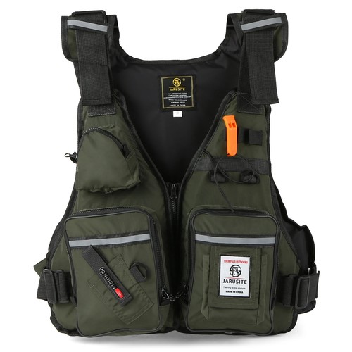 Professional Life Jacket Buoyancy Suit Fishing Vest Multi-Pockets Tactical - Picture 10 of 22