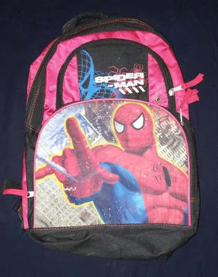 pink spiderman backpack