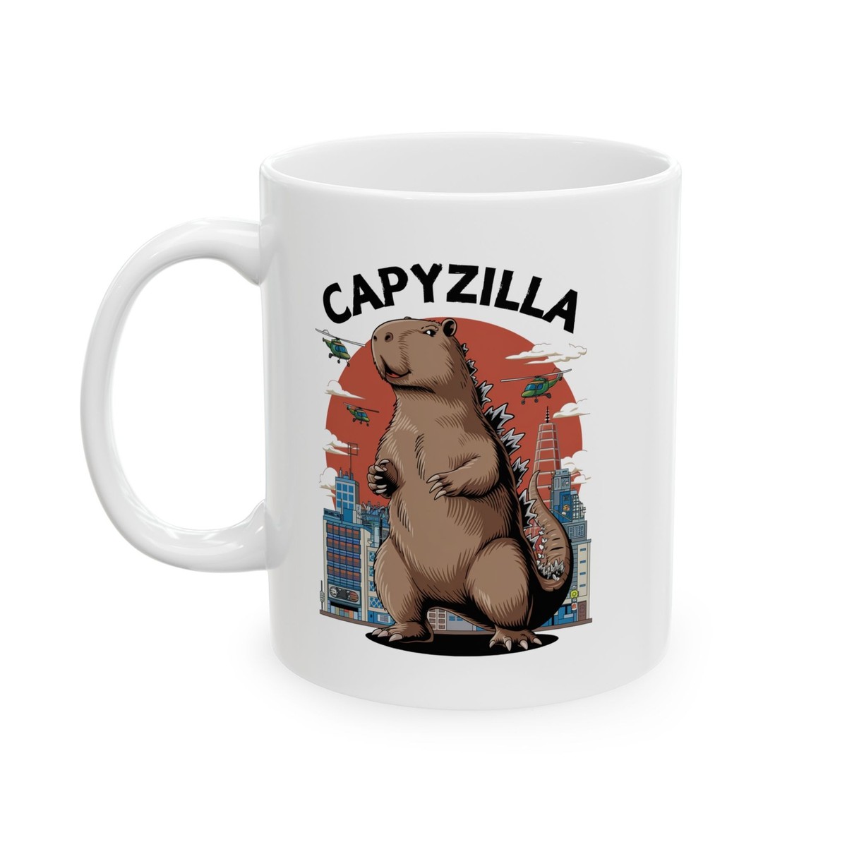 CAPYBARA CAPYZILLA TOKYO Cute Funny Comical Humor Gag Gift