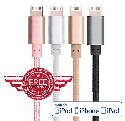 New STRONG Braided USB Data Sync Charger Cable Cord 3FT For iPhone X 8 7 Plus 6S