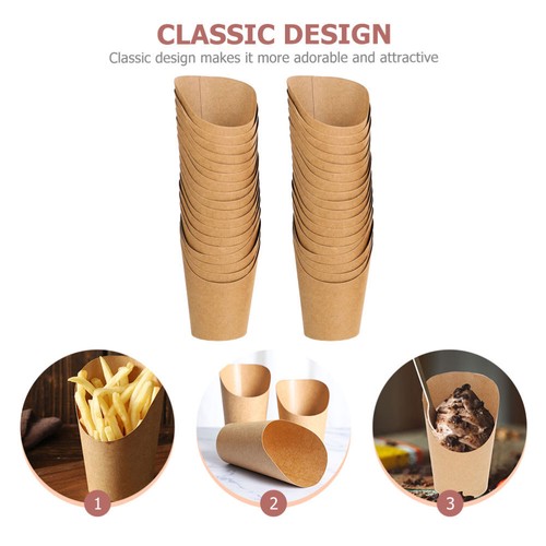 100 Pcs Snack Cup Box Pastry Boxes Popcorn Containers Small Food Packaging - Picture 3 of 12