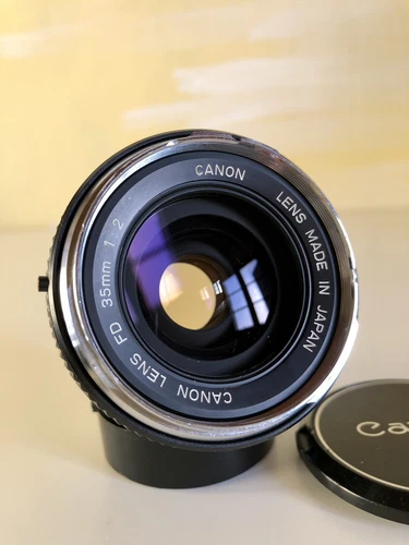 Canon FD 2/35 35mm f2 Chrome Nose O Mark Concave Early Version
