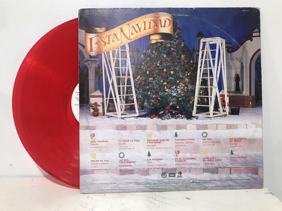 Esta navidad LP  Mijares flans Timbiriche Yuri  Sasha (EX) Disco Craqueado Foto 4 de 4