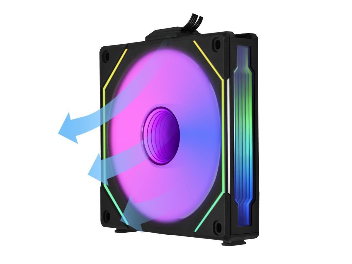 Lian Li UNI Infinity 120mm ケースファン LIAN LI UNI FAN SL INFINITY 120 RGB BLACK REVERSE BLADE