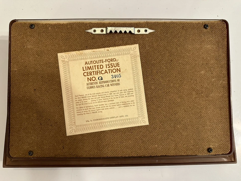 1968 1969 David Pearson Grand National Auto Lite Nascar Torino Ford настенная табличка - Изображение 4 из 4