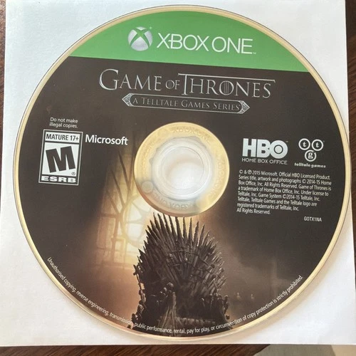 Game of Thrones: Season Pass Disc (Microsoft Xbox One, 2015) Tested