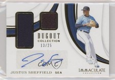 2019 Panini Immaculate Dugout Collection 13/25 Justus Sheffield #DC-JS Auto 8k4