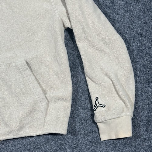 AIR JORDAN Essential Beige Soft Fleece Essential Winter Hoodie Jacket Size Small - Picture 3 of 18