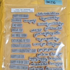 Stampers Anonymous Tim Holtz CMS236 Cling Rubber Stamp Crazy Talk Sentiments